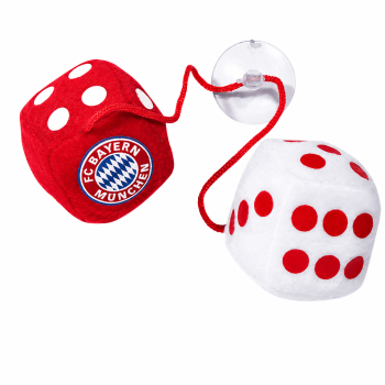 FC Bayern München Plüschwürfel mit Saugnapf Rot/Weiß